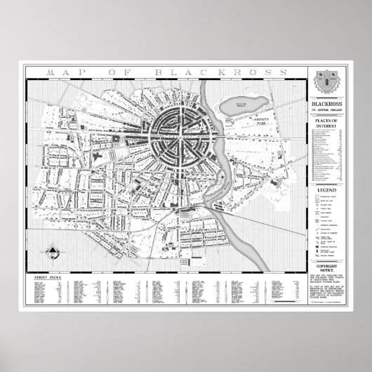 Poster Plan Mur De Blackross Town (Devant)