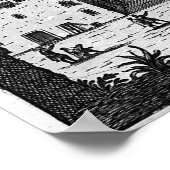 Poster Plan original de Bernini pour le Carré de Saint-Pi (Coin)