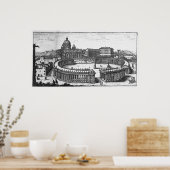 Poster Plan original de Bernini pour le Carré de Saint-Pi (Cuisine)