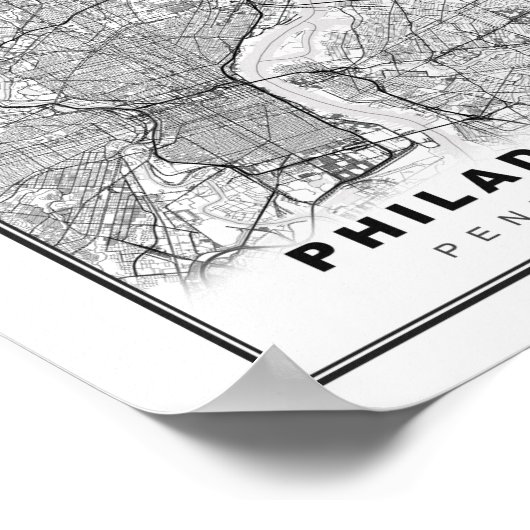 Poster Plan Philadelphie (Coin)