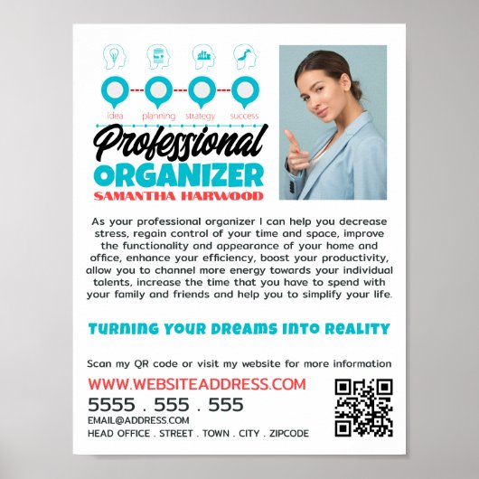 Poster Plan pour la conception de succès, organisateur pr (Devant)