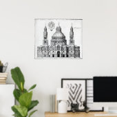 Poster Plan pour Saint-Pierre, Rome, 1539 (Bureau à domicile)