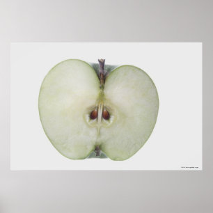Poster Plan rapproché d'une pomme coupée en tranches de