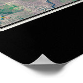 Poster Plan Satellite Spatial Du Lac Montana (Coin)