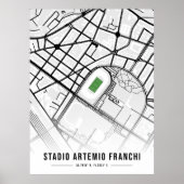 Poster Plan Stadio Artemio Franchi Design - Blanc (Devant)