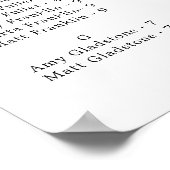 Poster Plancéanère Alphabétique Or Blanc (Coin)