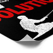 Poster Planche à genoux Sport aquatique Problème Solution (Coin)