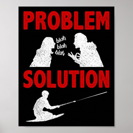 Poster Planche à genoux Sport aquatique Problème Solution (Devant)