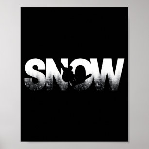 Poster Planche à neige Drôle Plancheur Faire du snowboard