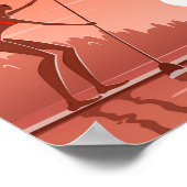 Poster Planche à pédales Bikini Fille Coucher de soleil E (Coin)