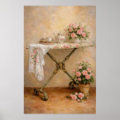 Poster Planche à repasser Shabby Chic Roses (Devant)
