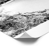 Poster Planche à roulettes, imprimé noir et blanc (Coin)