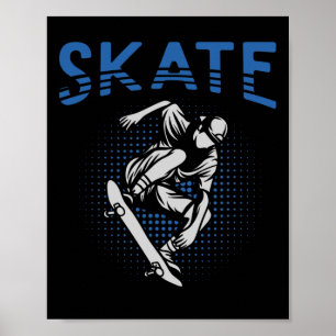 Poster Planche à roulettes Patin Planchiste Skateuse Skat