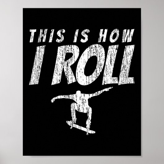 Poster Planche à roulettes Skateboard Comment je roule Ca (Devant)
