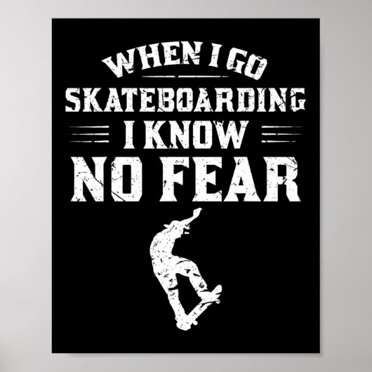 Poster Planche à roulettes - Skateboardeur sans peur Plan (Devant)