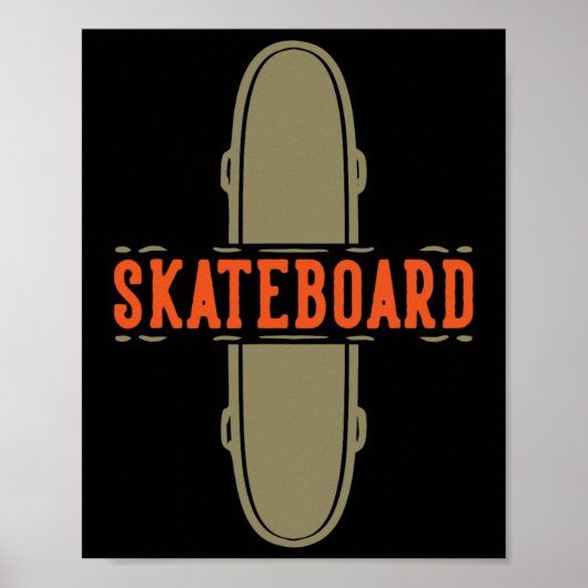 Poster Planche à roulettes Skateboarding  (Devant)