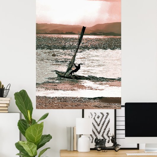 POSTER PLANCHE À VOILE (Bureau à domicile)