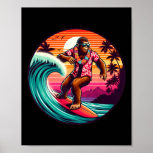 Poster Planche de surf Bigfoot Plage Été Surf Sasquatch H