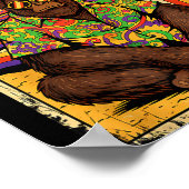 Poster planche de surf Bigfoot plage vintage (Coin)