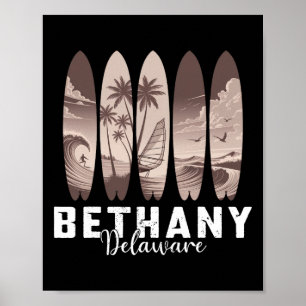 Poster Planche de surf de Bethany Beach Delaware Hommes F