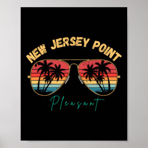 Poster Planche de surf souvenir de Point Pleasant New Jer