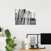Poster Planche de surf sur Beach Rack Coastal Art (Bureau à domicile)