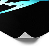 Poster Planche de surf Surfant sur les vagues Planche de (Coin)