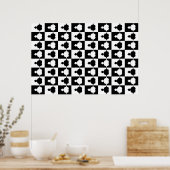 Poster Planche d'échecs de Mandelbrot (Cuisine)