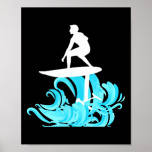 Poster Planche hydroptère de foil-surfing Cadeau drôle po