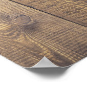 Poster Planches de bois rustiques Carte du monde blanche (Coin)