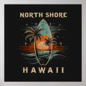 Poster Planchiste North Shore Hawaï (Devant)