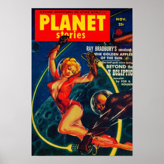 Poster Planet Stories Magazine Couverture 2 (Devant)