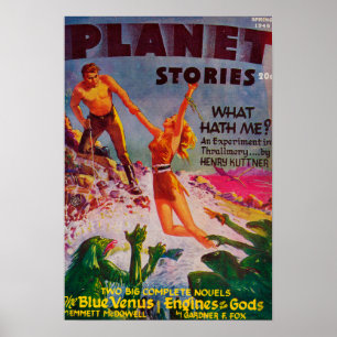 Poster Planet Stories Magazine Couverture 8