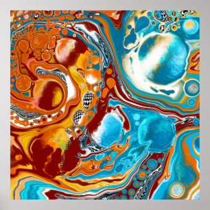 Poster Planetary Bliss Fluid Digital Art