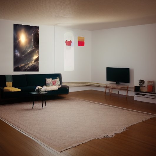 Poster planète Alien, lune et soleil dans le ciel | Art A