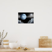 Poster Planète bleue au-dessus d'un mur de glace. (Cuisine)
