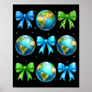 Poster Planète coquette environnement recycler jour de la