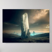 Poster Planète cristalline dans l'espace (Devant)