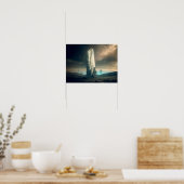 Poster Planète cristalline dans l'espace (Cuisine)