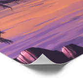 Poster Planète de fraises dans le ciel du soir (Coin)