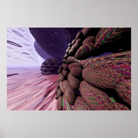 Poster Planète Mars. Murs de bâtiments. (Devant)