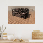 Poster Planète Mars. Tempête de poussière. (Cuisine)