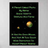 Poster Planète naine Pluto Limerick (Devant)