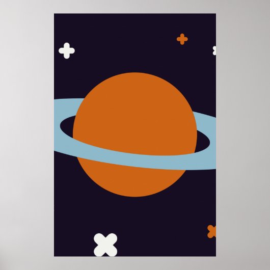 Poster Planète orbite univers étoile galaxie (Devant)