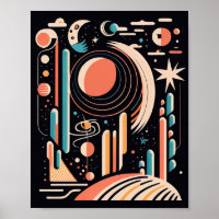 planète spatiale géométrique Abstraite. cosmos vin
