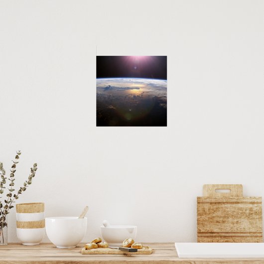 Poster Planète Terre de l'espace (Cuisine)