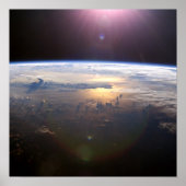 Poster Planète Terre de l'espace (Devant)