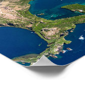 Poster Planète Terre depuis l'espace (Coin)