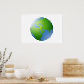 Poster Planète Terre Globe (Cuisine)