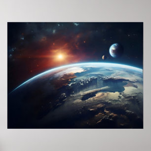 Poster Planète terrestre de l'espace